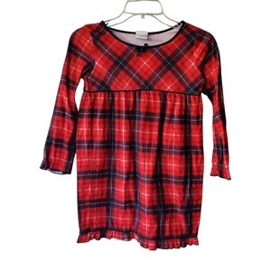 Target Wondershop Girls Christmas Red and‎ Black Nightgown Size 8